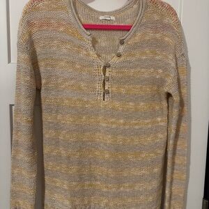 Maurices Cream and Tan Knit Sweater